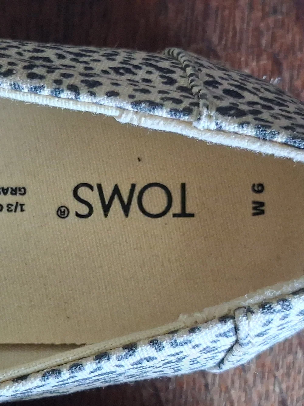 Toms Alpargata Women's Leopard Print Platform Espadrilles Slip On Shoes; Sz. 6